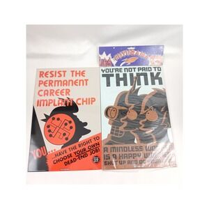 Futurama Tin Signs Lot Resist You're Not Paid To Think Bender Fry 16x10